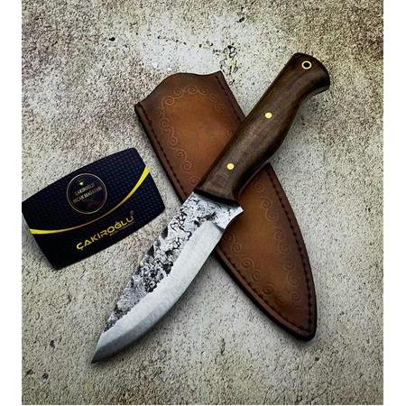 EL YAPIMI DÖVME ÇELİK BUSHCRAFT AV KAMP BIÇAĞI KOD:0673