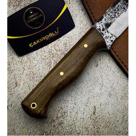 EL YAPIMI DÖVME ÇELİK BUSHCRAFT AV KAMP BIÇAĞI KOD:0673