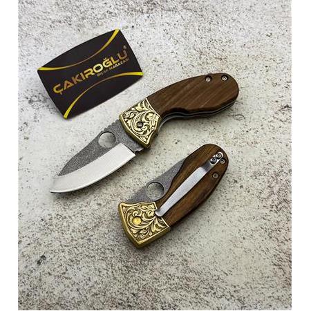 EL YAPIMI YERLİ ÜRETİM N690 BÖHLER ÇELİK KİLİT MEKANİZMALI AV KAMP ÇAKISI KOD:CKR808-04