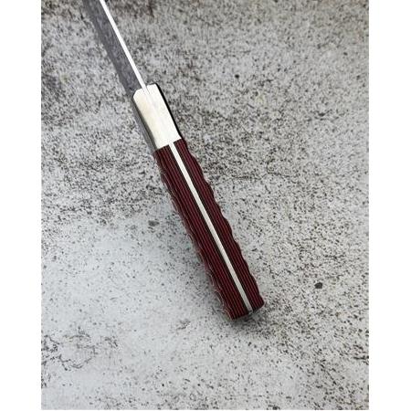 EL YAPIMI YERLİ ÜRETİM, İŞLEMELİ VERZALİT KABZE SANTOKU PROFESYONEL ŞEF AŞÇI BIÇAĞI KOD:CKR364-02