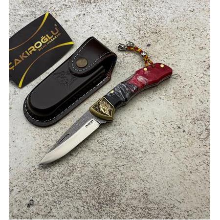 EL YAPIMI ÜÇ BOY SEÇENEKLİ N690 BÖHLER ÇELİK EPOKSİ KABZE KİLİT MEKANİZMALI KAMP ÇAKISI KOD:0850/60