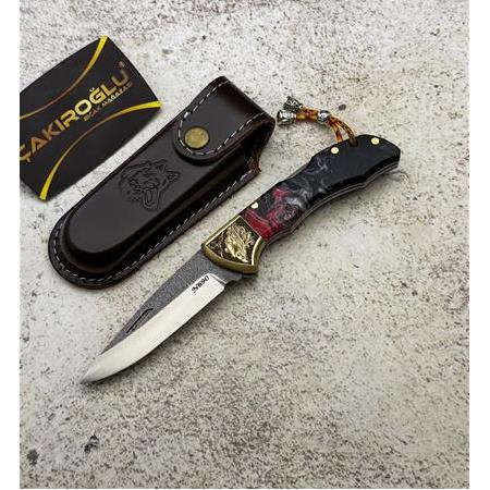 EL YAPIMI ÜÇ BOY SEÇENEKLİ N690 BÖHLER ÇELİK EPOKSİ KABZE KİLİT MEKANİZMALI KAMP ÇAKISI KOD:0850/60