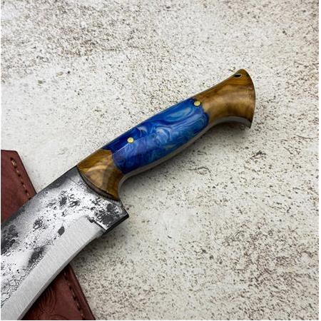 EL YAPIMI ÖZEL ÜRETİM EPOKSİ HİBRİT KABZELİ AĞIR HİZMET SALLAMA AV KAMP BIÇAĞI KOD:CKR330-02