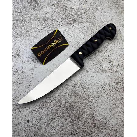 EL YAPIMI ACERİNOX 4116 PASLANMAZ ÇELİK COMPACT KABZE ET DOĞRAMA KASAP KURBAN BIÇAĞI KOD:CKR745-03