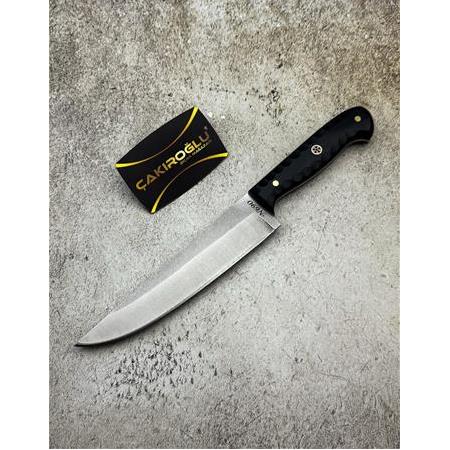 EL YAPIMI ÖZEL ÜRETİM N690 BÖHLER ÇELİK COMPACT KABZELİ ÜST DÜZEY PREMİUM KESİM BIÇAĞI KOD:CKR616-02