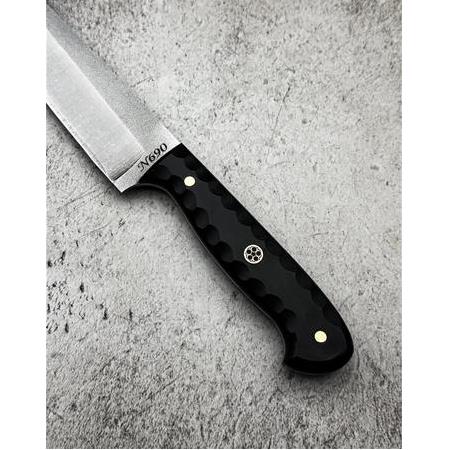 EL YAPIMI ÖZEL ÜRETİM N690 BÖHLER ÇELİK COMPACT KABZELİ ÜST DÜZEY PREMİUM KESİM BIÇAĞI KOD:CKR616-02