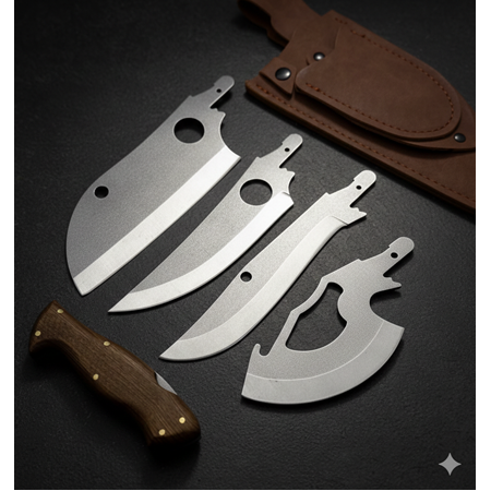 El Yapımı Tamamen Yerli Üretim Tek Deri Kılıfta 4’ü Bir Arada Sök Tak Avcı Av Kamp Seti