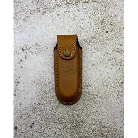 TAMAMEN ORİJİNAL EL DİKİMİ DERİ KURT BASKILI KEMERE TAKILABİLİR NO:2 ÇAKI KILIFI KOD:KLF100-02