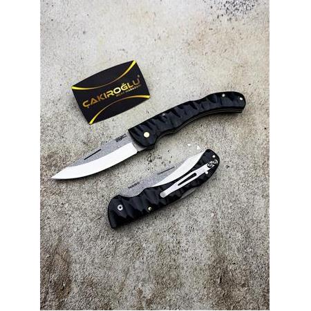 EL YAPIMI N690 PASLANMAZ ÇELİK, COMPACT KABZELİ VE KİLİT MEKANİZMALI AV KAMP ÇAKISI KOD:CKR605-05