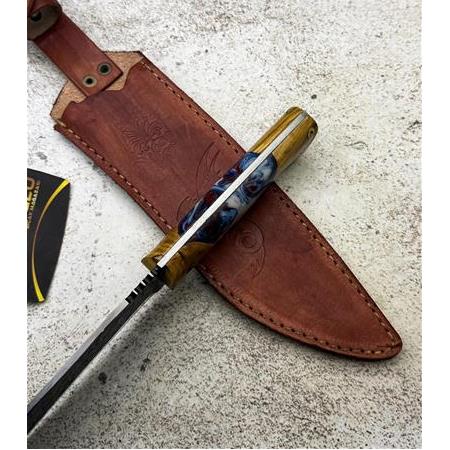 EL YAPIMI DÖVME ÇELİK EPOKSİ KABZELİ AĞIR HİZMET BIÇAĞI (SALLAMA) KOD:3027-05