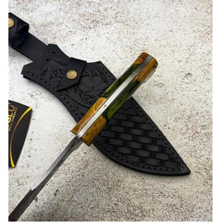 EL YAPIMI DÖVME ÇELİK EPOKSİ HİBRİT KABZELİ AĞIR HİZMET BIÇAĞI KUKRİ (SALLAMA) KOD:CKR826