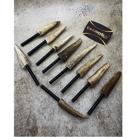 ORİJİNAL GEYİK BOYNUZU KABZELİ MAGNEZYUM ÇUBUĞU - ÇAKMAK TAŞI (ATEŞ BAŞLATICISI) KOD:CKR708