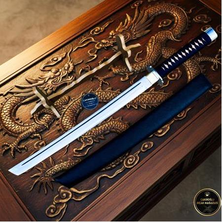 EL YAPIMI VE EL İŞÇİLİĞİ TAMAMEN ÖZEL ÜRETİM ORİJİNAL KIN’LI 60 CM KATANA KOD:CKR455-02