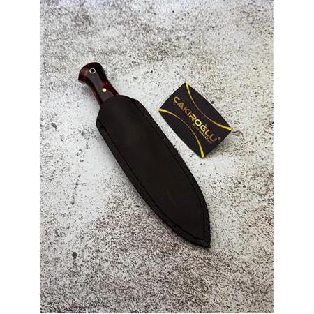 EL YAPIMI YERLİ ÜRETİM EPOKSİ HİBRİT KABZELİ PİRİNÇ BALÇAKLI BUSHCRAFT AV KAMP BIÇAĞI KOD:CKR503-06