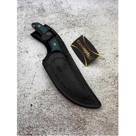 EL YAPIMI DAMASCUS ÇELİK G.CARTA KABZELİ VİKİNG MODEL ALMAZAN BIÇAĞI KOD:CKR575-04