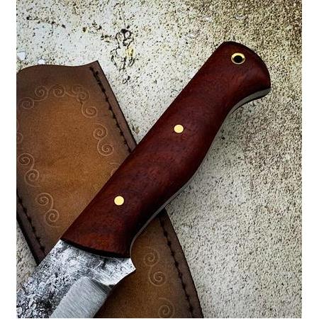 EL YAPIMI DÖVME ÇELİK BUSHCRAFT AV KAMP BIÇAĞI KOD:0673-02