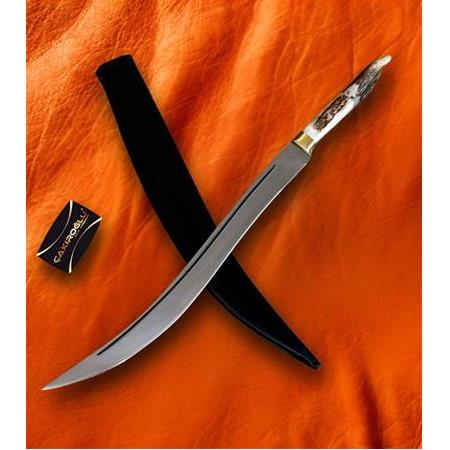 EL YAPIMI YERLİ ÖZEL ÜRETİM GEYİK BOYNUZU KABZELİ LAZ YATAĞAN PALASI KOD:CKR577-06