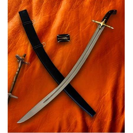 EL YAPIMI YERLİ ÖZEL ÜRETİM DERİ KINLI VE AHŞAP STANDLI YAVUZ SULTAN SELİM KILICI KOD:CKR813-02