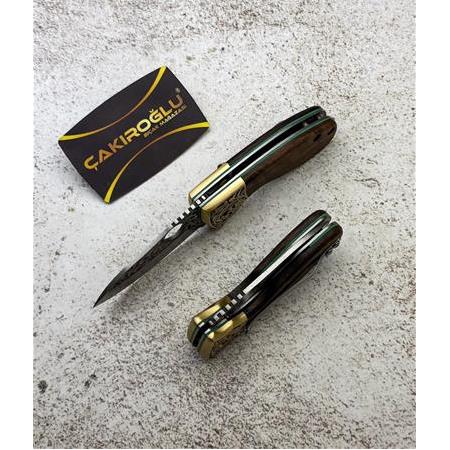 EL YAPIMI YERLİ ÜRETİM N690 BÖHLER ÇELİK KİLİT MEKANİZMALI AV KAMP ÇAKISI KOD:CKR808-03