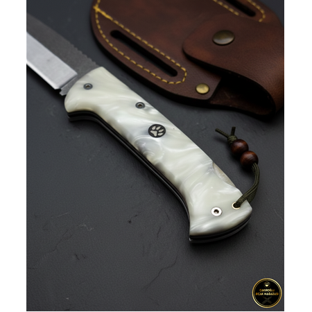 EL YAPIMI KİLİT MEKANİZMALI N690 BÖHLER EPOKSİ KABZELİ GÖKTÜRK SERİSİ AV KAMP ÇAKISI KOD:GÖKTÜRK-03