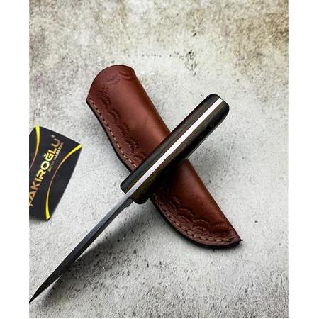 EL YAPIMI ÖZEL ÜRETİM DAMASCUS ÇELİK VE KÖK CEVİZ KABZELİ BUSHCRAFT AV KAMP BIÇAĞI KOD:CKR520-02