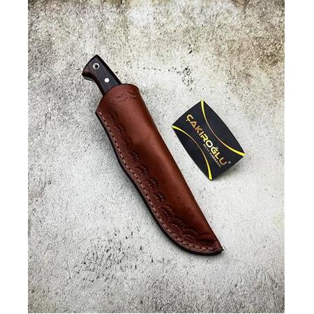 EL YAPIMI ÖZEL ÜRETİM DAMASCUS ÇELİK VE KÖK CEVİZ KABZELİ BUSHCRAFT AV KAMP BIÇAĞI KOD:CKR520-02