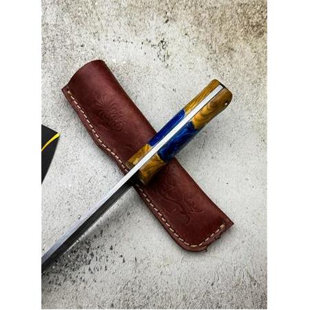 EL YAPIMI ÖZEL ÜRETİM DÖVME ÇELİK EPOKSİ HİBRİT KABZELİ BUSHCRAFT AVCI AV KAMP BIÇAĞI KOD:CKR544-04