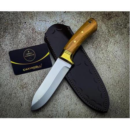 EL YAPIMI YERLİ ÜRETİM BUSHCRAFT NO:3 BÜYÜK BOY AVCI AV KAMP BIÇAĞI KOD:CKR583/03