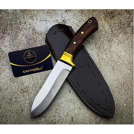 EL YAPIMI YERLİ ÜRETİM BUSHCRAFT NO:3 BÜYÜK BOY AVCI AV KAMP BIÇAĞI KOD:CKR583/03