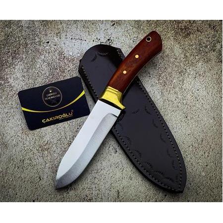 EL YAPIMI YERLİ ÜRETİM BUSHCRAFT NO:3 BÜYÜK BOY AVCI AV KAMP BIÇAĞI KOD:CKR583/03