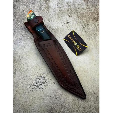 EL YAPIMI ÖZEL ÜRETİM VE ÖZEL SERİ EPOKSİ KABZE N690 BÖHLER ÇELİK TANTO AV KAMP BIÇAĞI KOD:CKR613-04