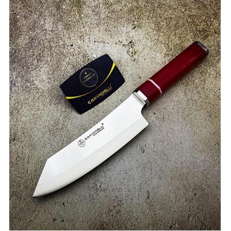 EL YAPIMI ÖZEL ÜRETİM SANTOKU ÇAKIROĞLU PROFESYONEL (CHEF) ŞEF AŞÇI BIÇAĞI KOD:CKR371