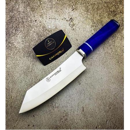 EL YAPIMI ÖZEL ÜRETİM SANTOKU ÇAKIROĞLU PROFESYONEL (CHEF) ŞEF AŞÇI BIÇAĞI KOD:CKR371