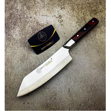 EL YAPIMI ÖZEL ÜRETİM SANTOKU ÇAKIROĞLU PROFESYONEL (CHEF) ŞEF AŞÇI BIÇAĞI KOD:CKR374