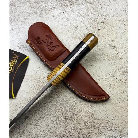 EL YAPIMI YERLİ ÜRETİM N690 BÖHLER ÇELİK EPOKSİ KABZELİ BUSHCRAFT MODEL AV KAMP BIÇAĞI KOD:CKR584-06