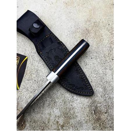 EL YAPIMI YERLİ ÖZEL ÜRETİM N690 BÖHLER ÇELİK GRAVÜR İŞLEME BALÇAKLI AVCI AV KAMP BIÇAĞI KOD:CKR693