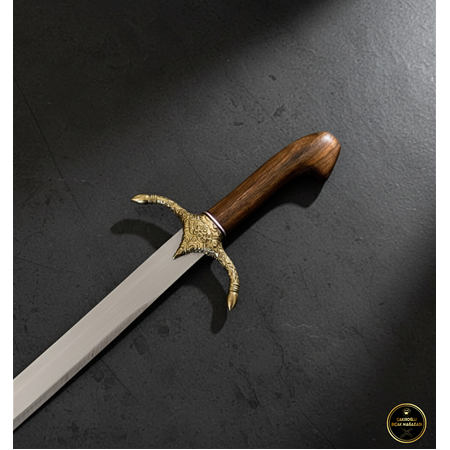 EL YAPIMI YERLİ ÜRETİM AHŞAP STANDLI VE KUTULU HEDİYELİK FATİH (FSM) KILICI KOD:CKR760-04