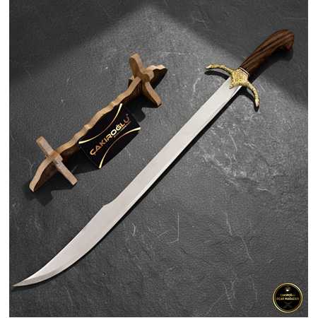 EL YAPIMI YERLİ ÜRETİM AHŞAP STANDLI VE KUTULU HEDİYELİK SÜLEYMAN ŞAH KILICI KOD:CKR760