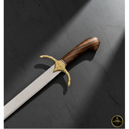 EL YAPIMI YERLİ ÜRETİM AHŞAP STANDLI VE KUTULU HEDİYELİK SÜLEYMAN ŞAH KILICI KOD:CKR760